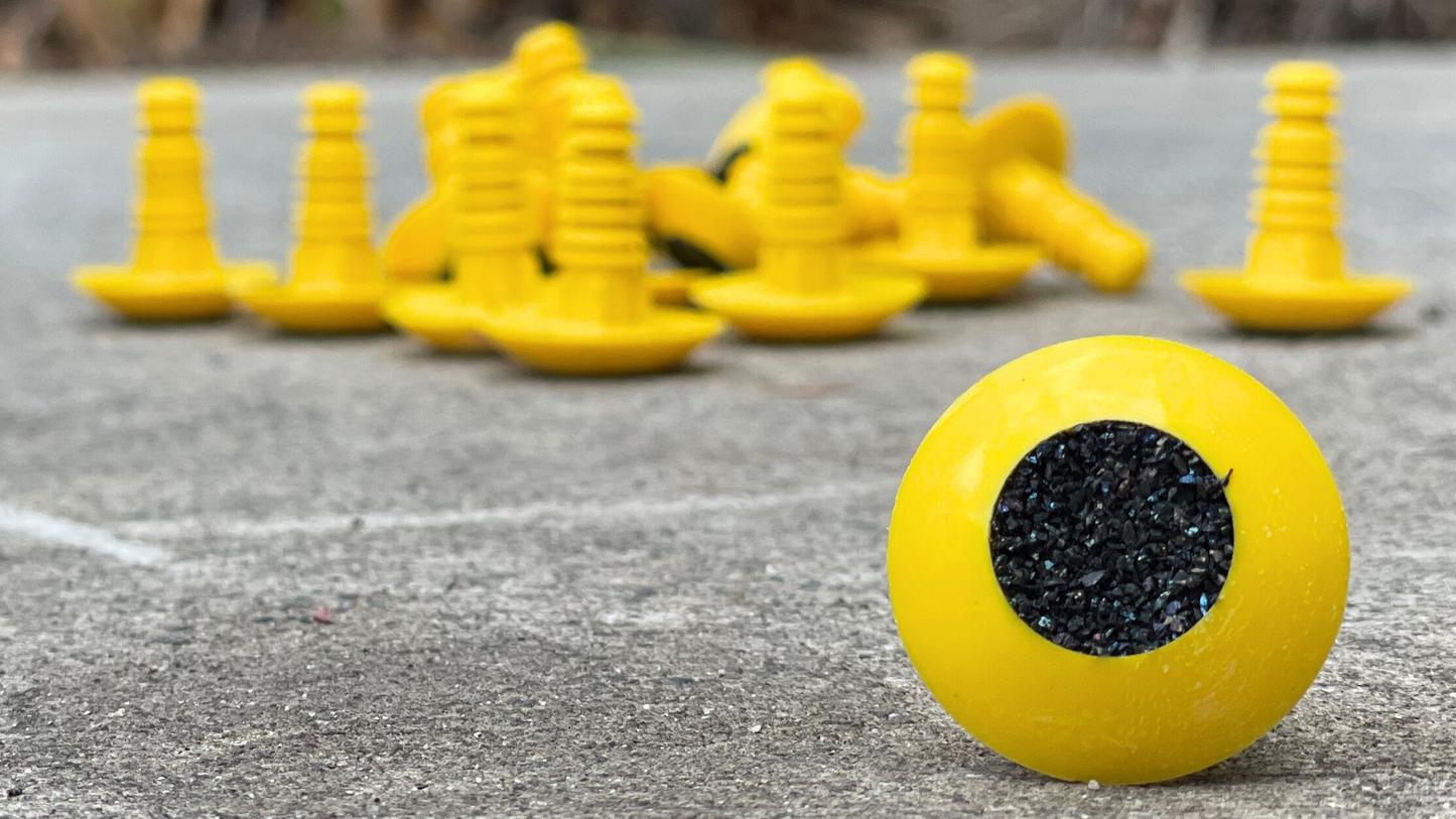 Single Stud Black Graphite Infill (European)